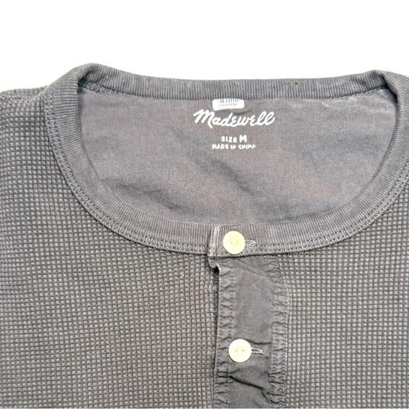 Madewell Men's Thermal Henley Tee Size Medium - Picture 3 of 3